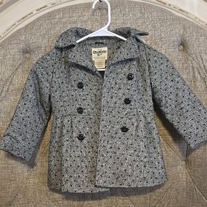 OshKosh B'gosh Navy and Gray Kids Peacoat